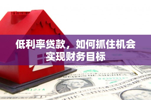 丁青低利率贷款，如何抓住机会实现财务目标