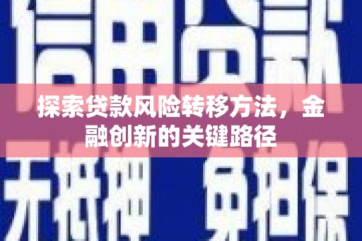 丁青探索贷款风险转移方法，金融创新的关键路径