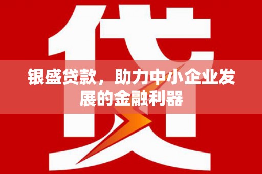 丁青银盛贷款，助力中小企业发展的金融利器