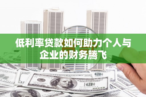 丁青低利率贷款如何助力个人与企业的财务腾飞