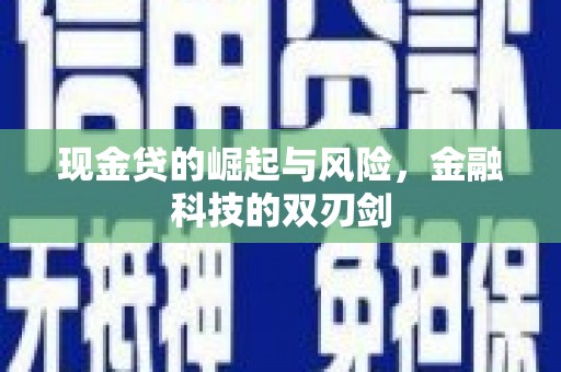 丁青现金贷的崛起与风险，金融科技的双刃剑