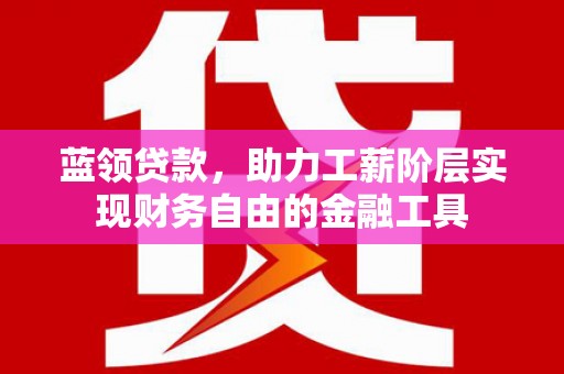 丁青蓝领贷款，助力工薪阶层实现财务自由的金融工具