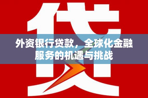 丁青外资银行贷款，全球化金融服务的机遇与挑战