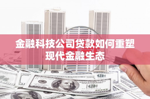 丁青金融科技公司贷款如何重塑现代金融生态