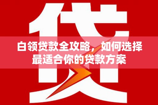 丁青白领贷款全攻略，如何选择最适合你的贷款方案